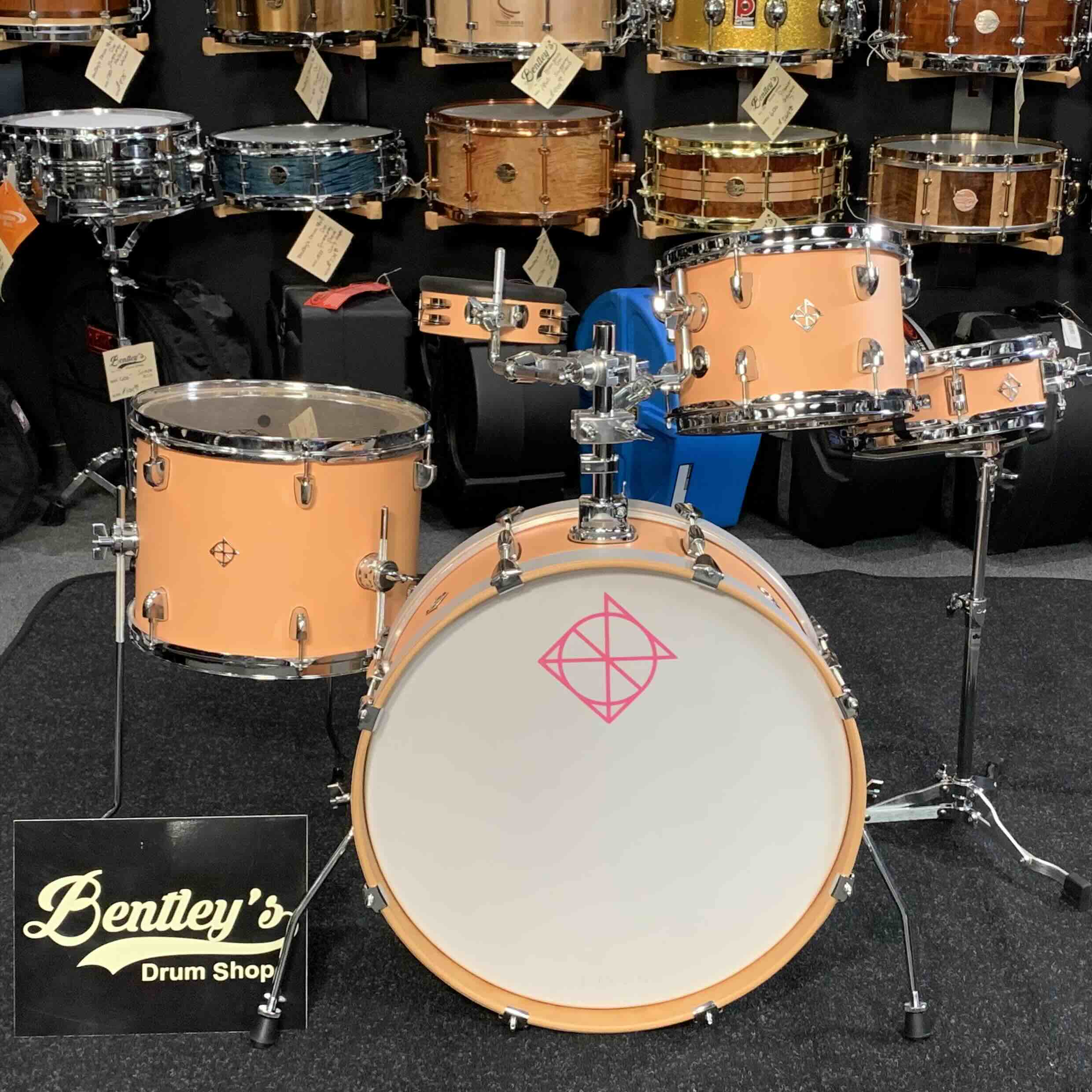 ~NEW~ Dixon PODL520PF Little Roomer 5-Piece Drum Kit Set in Peach Fuzz *IN STOCK*